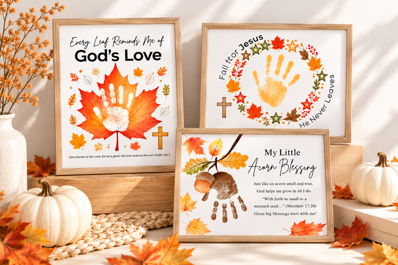 Easy Christian Fall Crafts for Kids: Faith-Based Handprint Printables & Meaningful Keepsakes