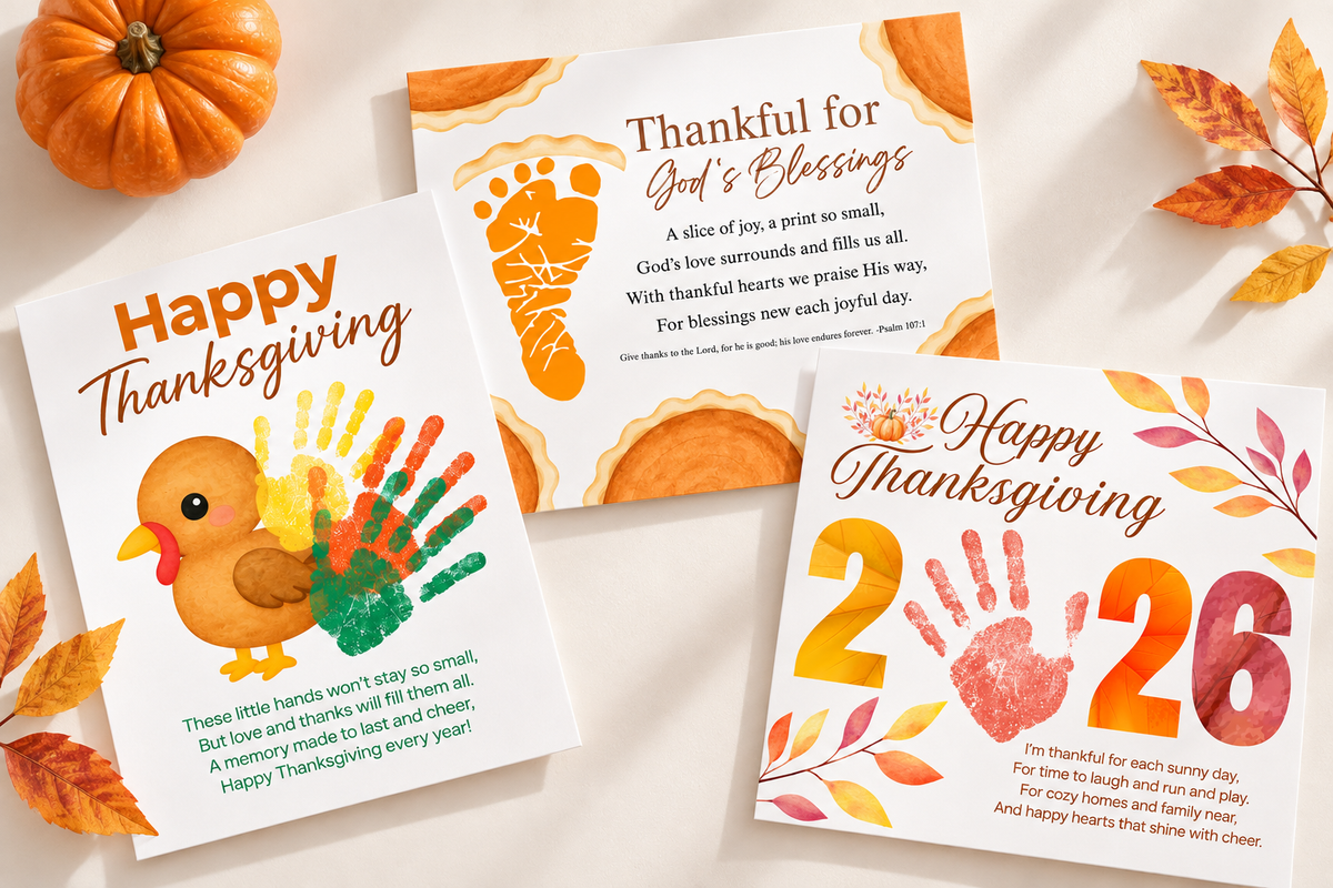 3 Easy Thanksgiving Handprint and Footprint Crafts for Kids to Make Meaningful Keepsakes