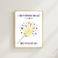 4th of July Handprint Craft for Kids | Patriotic Preschool & Kindergarten Activity | Happy Birthday America Printable