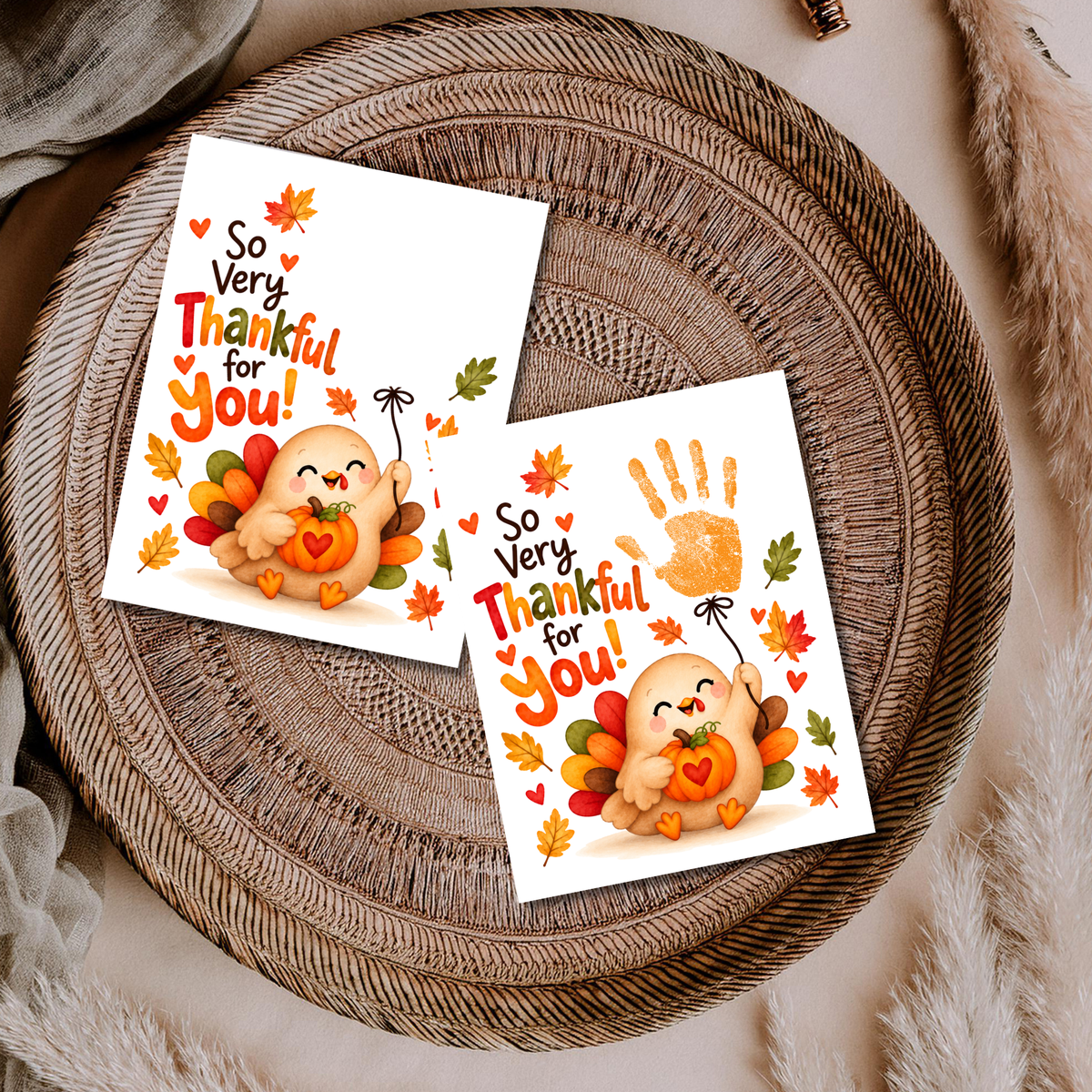 Thanksgiving Handprint Craft for Kids | So Very Thankful for You Printable | Turkey Fall Keepsake