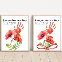 Remembrance Day Handprint Craft for Kids | September 11 Poppy Printable Keepsake | We Will Never Forget