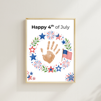 4th of July Handprint Wreath Craft for Kids | Patriotic Preschool & Kindergarten Activity | Independence Day Printable