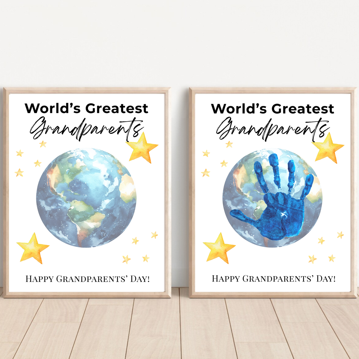 World’s Greatest Grandparents Handprint Craft | Grandparents Day Printable Keepsake for Kids