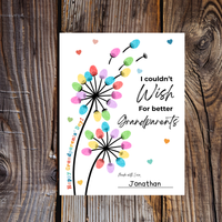 Grandparents Day Fingerprint Craft for Kids | I Couldn’t Wish for Better Grandparents Printable | Dandelion Keepsake