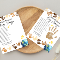 Martin Luther King Jr. Handprint Craft for Kids | MLK Day Little Dreams Big Change Printable Activity