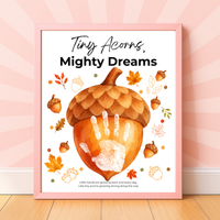 Fall Acorn Handprint Craft for Kids | Tiny Acorns Mighty Dreams Preschool Autumn Activity & Keepsake