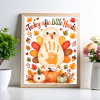 Turkey Handprint Craft for Kids | Turkey-rific Little Hands Thanksgiving Printable | Preschool Fall Keepsake