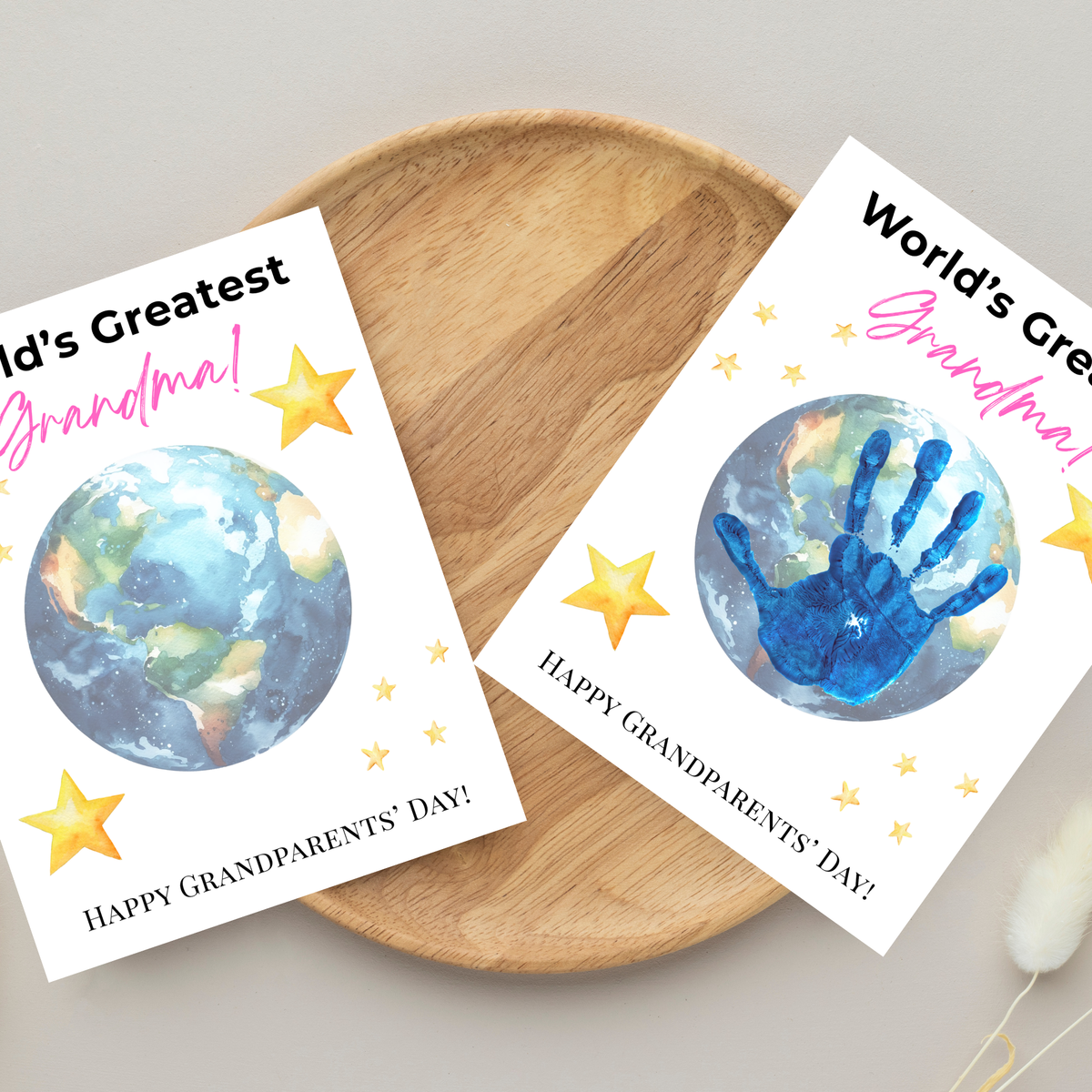 World’s Greatest Grandma Handprint Craft | Grandparents Day Printable Keepsake for Kids