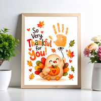 Thanksgiving Handprint Craft for Kids | So Very Thankful for You Printable | Turkey Fall Keepsake
