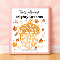 Fall Acorn Outline Craft for Kids | Tiny Acorns Mighty Dreams Preschool Fine Motor & Creative Art Activity