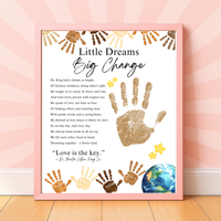 Martin Luther King Jr. Handprint Craft for Kids | MLK Day Little Dreams Big Change Printable Activity