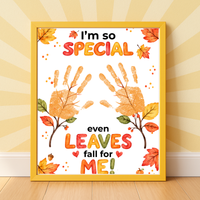 Fall Handprint Craft for Kids | I’m So Special Even Leaves Fall for Me | Autumn Preschool Keepsake