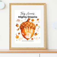 Fall Acorn Handprint Craft for Kids | Tiny Acorns Mighty Dreams Preschool Autumn Activity & Keepsake