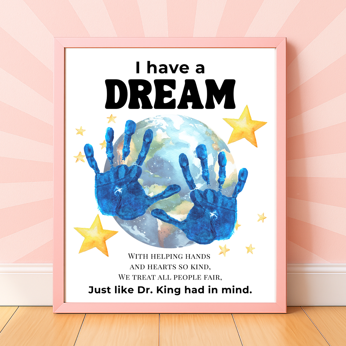 Martin Luther King Jr. I Have a Dream Handprint Craft | MLK Day Kindness & Diversity Activity for Kids