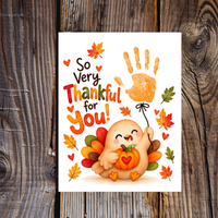 Thanksgiving Handprint Craft for Kids | So Very Thankful for You Printable | Turkey Fall Keepsake