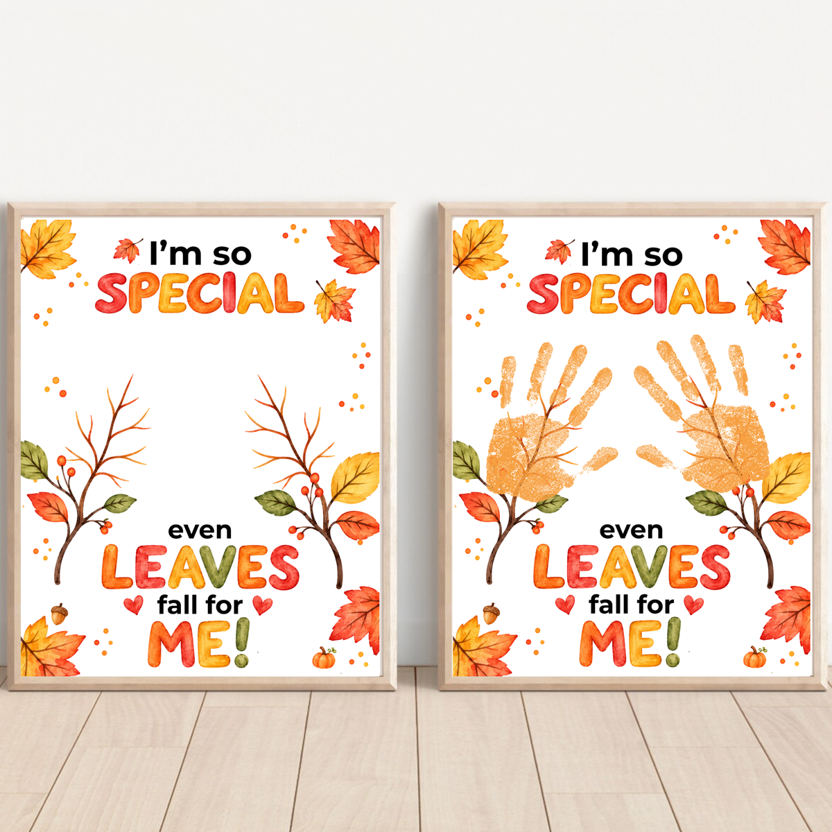Fall Handprint Craft for Kids | I’m So Special Even Leaves Fall for Me | Autumn Preschool Keepsake