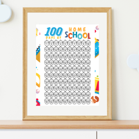 100 Days of School Printable Activities | 100 Chart & Color by Number Classroom Worksheets for Kids