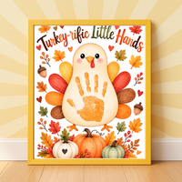 Turkey Handprint Craft for Kids | Turkey-rific Little Hands Thanksgiving Printable | Preschool Fall Keepsake