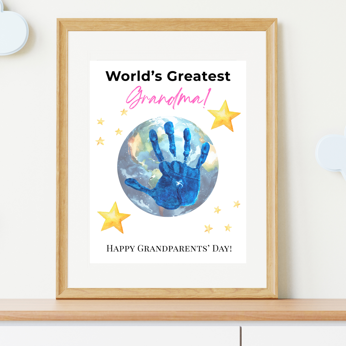 World’s Greatest Grandma Handprint Craft | Grandparents Day Printable Keepsake for Kids
