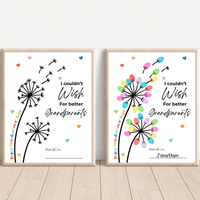 Grandparents Day Fingerprint Craft for Kids | I Couldn’t Wish for Better Grandparents Printable | Dandelion Keepsake