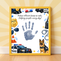 Police Officer Handprint Craft for Kids | Community Helpers Printable | Preschool Police Activity