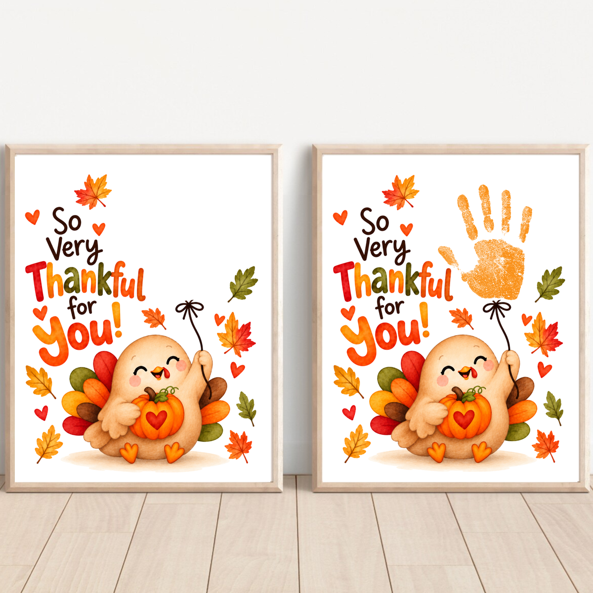 Thanksgiving Handprint Craft for Kids | So Very Thankful for You Printable | Turkey Fall Keepsake
