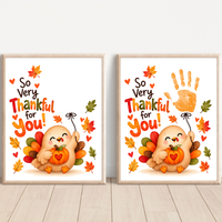 Thanksgiving Handprint Craft for Kids | So Very Thankful for You Printable | Turkey Fall Keepsake