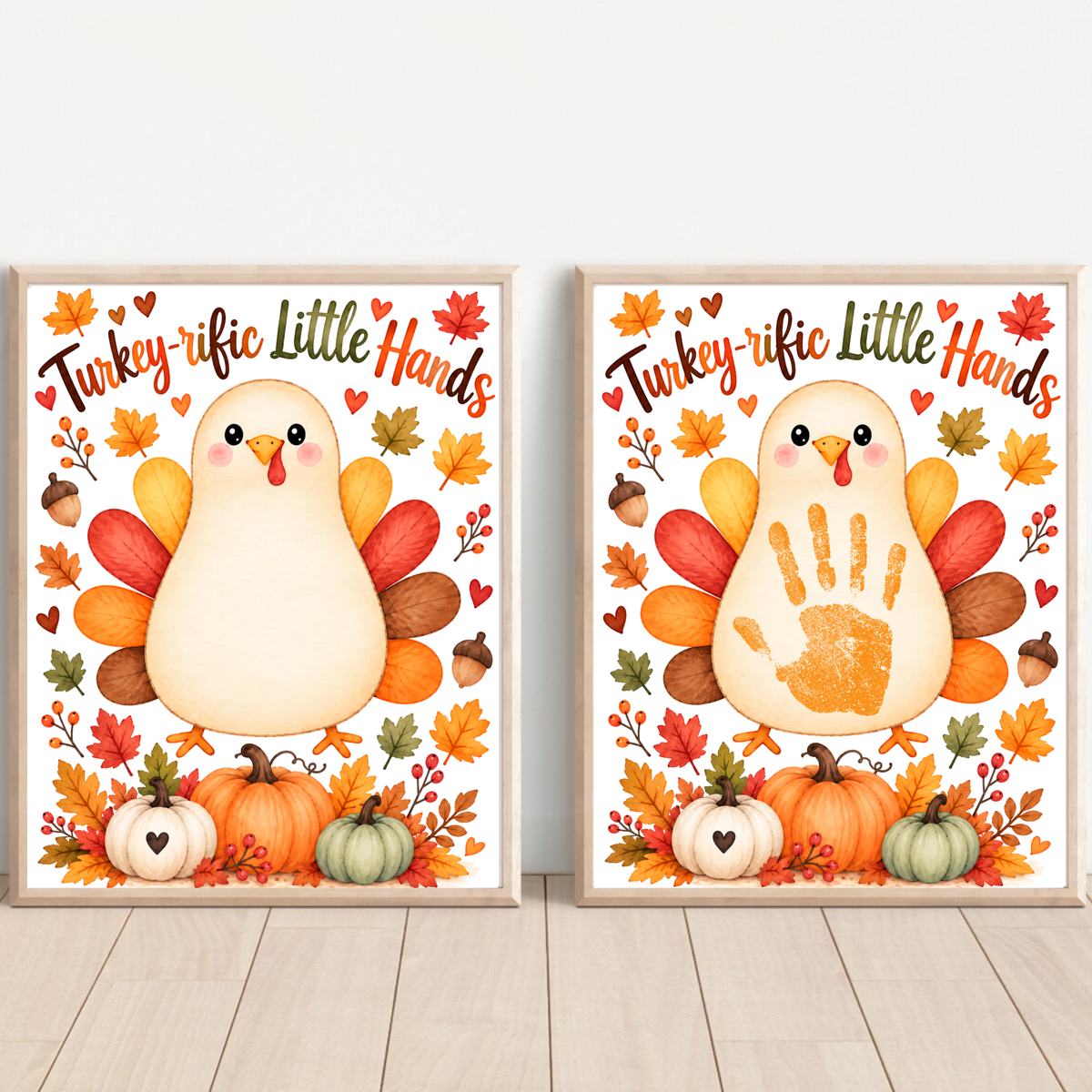 Turkey Handprint Craft for Kids | Turkey-rific Little Hands Thanksgiving Printable | Preschool Fall Keepsake