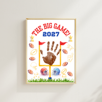Super Bowl 2027 Handprint Craft for Kids | The Big Game Football Printable | Preschool Sports Keepsake
