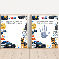Police Officer Handprint Craft for Kids | Community Helpers Printable | Preschool Police Activity