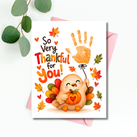 Thanksgiving Handprint Craft for Kids | So Very Thankful for You Printable | Turkey Fall Keepsake