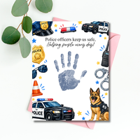 Police Officer Handprint Craft for Kids | Community Helpers Printable | Preschool Police Activity