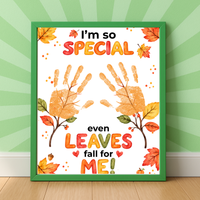 Fall Handprint Craft for Kids | I’m So Special Even Leaves Fall for Me | Autumn Preschool Keepsake