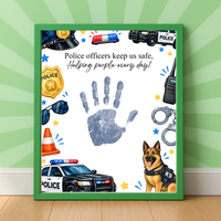 Police Officer Handprint Craft for Kids | Community Helpers Printable | Preschool Police Activity