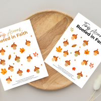 Christian Fall Fingerprint Craft for Kids | Tiny Acorns Rooted in Faith Printable | Autumn Bible Activity
