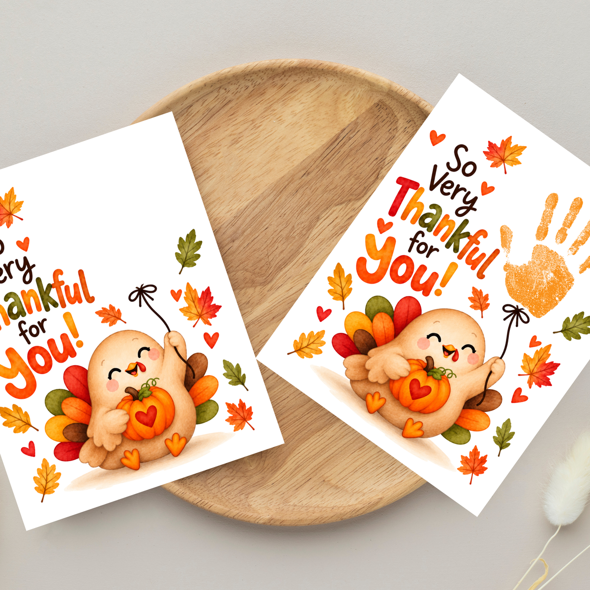 Thanksgiving Handprint Craft for Kids | So Very Thankful for You Printable | Turkey Fall Keepsake