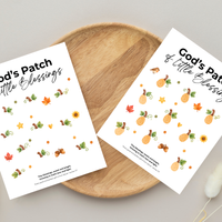 God’s Patch of Little Blessings Fingerprint Pumpkin Craft | Christian Fall Printable for Kids