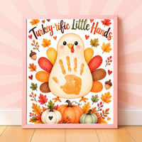 Turkey Handprint Craft for Kids | Turkey-rific Little Hands Thanksgiving Printable | Preschool Fall Keepsake