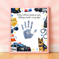 Police Officer Handprint Craft for Kids | Community Helpers Printable | Preschool Police Activity