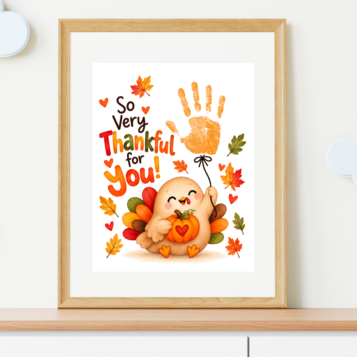 Thanksgiving Handprint Craft for Kids | So Very Thankful for You Printable | Turkey Fall Keepsake