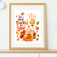 Thanksgiving Handprint Craft for Kids | So Very Thankful for You Printable | Turkey Fall Keepsake