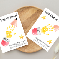 First & Last Day of School Handprint Printable for Kids | School Milestone Keepsake | Leaving My Mark One Pencil Print at a Time