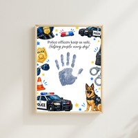 Police Officer Handprint Craft for Kids | Community Helpers Printable | Preschool Police Activity