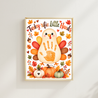 Turkey Handprint Craft for Kids | Turkey-rific Little Hands Thanksgiving Printable | Preschool Fall Keepsake