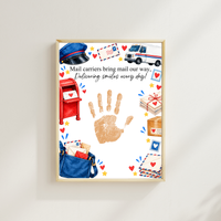 Mail Carrier Handprint Craft for Kids | Community Helpers Printable | Preschool Post Office Activity
