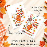 I Yam So Thankful for You Thanksgiving Handprint Craft for Kids | Sweet Potato Keepsake Printable + Free Coloring Page