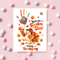 You're the Sweetest Slice Thanksgiving Handprint Craft for Kids | Turkey Keepsake Printable + Free Coloring Page