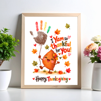 I Yam So Thankful for You Thanksgiving Handprint Craft for Kids | Sweet Potato Keepsake Printable + Free Coloring Page