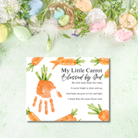 My Little Carrot Blessed by God Easter Handprint Craft Printable | Christian Easter Keepsake Art | Faith-Based Carrot Activity PDF