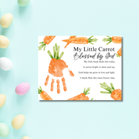My Little Carrot Blessed by God Easter Handprint Craft Printable | Christian Easter Keepsake Art | Faith-Based Carrot Activity PDF